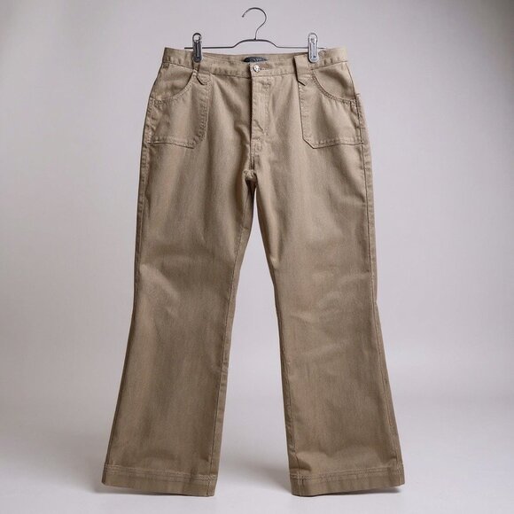 Riveted Womens Beige Casual Pants 12M 96% Cotton 4% Lycra Spandex - Picture 1 of 9